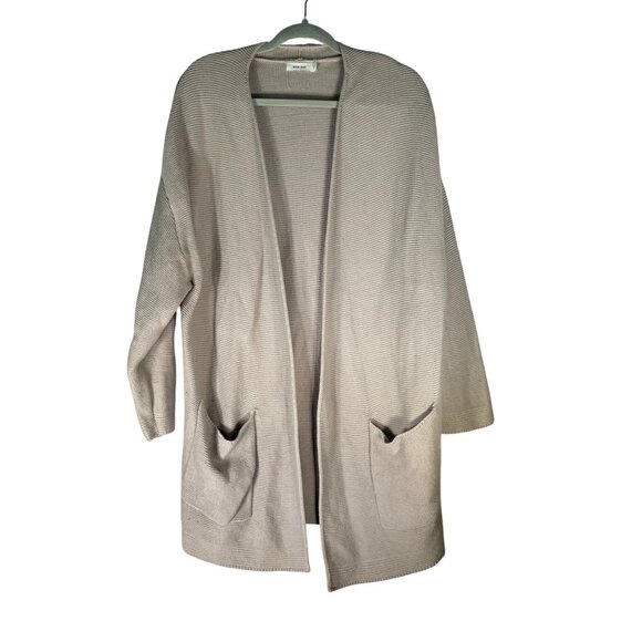 Mod Ref Womens Open Front Cardigan With Pockets Beige - Picture 8 of 10